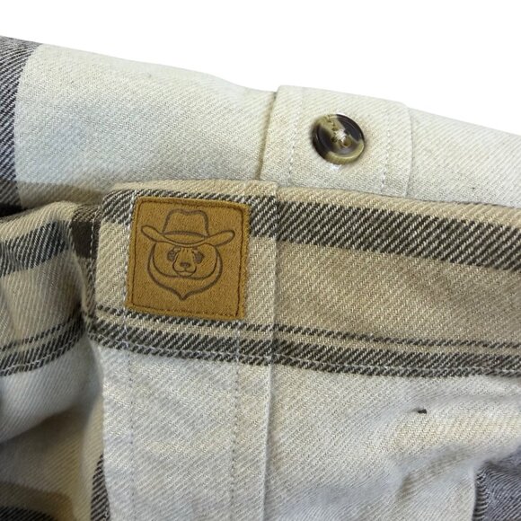 Dubinik Mens Beige Plaid Button-Up Shirt Classic Fit Casual Style Size 2XL - New - Picture 6 of 9